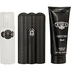 Cuba Prestige Black By Cuba Edt Spray 3 Oz & Aftershave Spray 3.3 Oz & Shower Gel