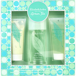 Green Tea By Elizabeth Arden Eau De Parfum Spray 3.3 Oz & Body Lotion 3.3 Oz & Shower Gel