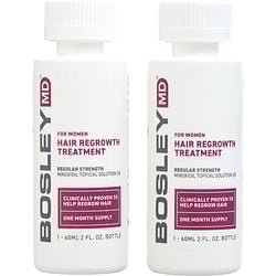 Bosley By Bosley Bosleymd Hair Regrowth Treatment For Women Regular Strength Minoxidil Topical Solution  2% Two Month Supply 2- 2 Oz Bottles (Dr