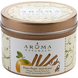 Peace Pearl Aromatherapy By Peace Pearl Aromatherapy One 2.5X1.75 Inch Tin Soy Aromatherapy Candle.  Combines The Essential Oils Of Orange, Clove & Cinnamon To Create A Warm And Comfortable Atmosphere.  Burns Approx. 1