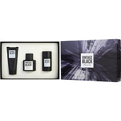 Vintage Black By Kenneth Cole Edt Spray 3.4 Oz & Aftershave Balm 3.4 Oz & Deodorant Stick Alcohol Free