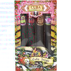Cuba Variety By Cuba 4 Piece Variety With- JungleHeartbreaker & Tiger & Zebra & Snake And All Are Eau De Parfum Spray 4 X 1