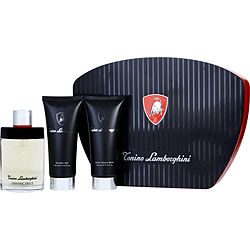 Lamborghini Invincibile By Tonino Lamborghini Edt Spray 4.2 Oz & Aftershave Balm 5 Oz & Shower Ge