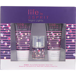 Esprit Night Lights By Esprit International Edt Spray 0.5 Oz & Body Lotion 2.5 Oz & Shower Gel