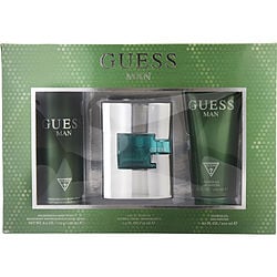 Guess Man By Guess Edt Spray 2.5 Oz & Deodorant Spray 6 Oz & Shower Gel
