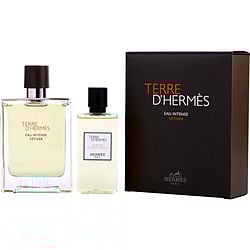 Terre D'Hermes Eau Intense Vetiver By Hermes Eau De Parfum Spray 3.3 Oz & Shower Gel