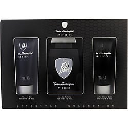 Lamborghini Mitico By Tonino Lamborghini Edt Spray 4.2 Oz & Aftershave Balm 3.4 Oz & Shower Gel