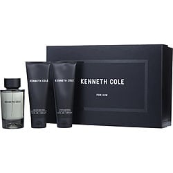Kenneth Cole For Him By Kenneth Cole Edt Spray 3.4 Oz & Aftershave Balm 3.4 Oz & Hair & Body Wash