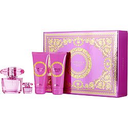 Versace Bright Crystal Absolu By Gianni Versace Eau De Parfum Spray 3 Oz & Body Lotion 3.4 Oz & Shower Gel 3.4 Oz & Eau De Parfum 0.17 O