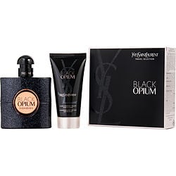 Black Opium By Yves Saint Laurent Eau De Parfum Spray 1.6 Oz & Shimmering Body Lotion