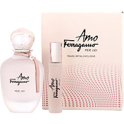 Amo Ferragamo Per Lei By Salvatore Ferragamo Eau De Parfum Spray 3.4 Oz & Eau De Parfum 0.34 O