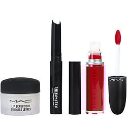Mac By Make-Up Artist Cosmetics Travel Exclusive Lip Kit Red: Lip Scubtious - Candied Nectar + Prep + Prime Lip + Retro Matte Liquid Lipcolour - #Feels So Grand