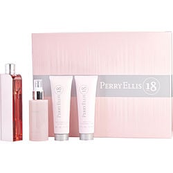 Perry Ellis 18 By Perry Ellis Eau De Parfum Spray 3.4 Oz & Body Mist 4 Oz & Body Lotion 3 Oz & Shower Ge