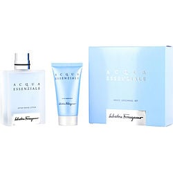 Acqua Essenziale By Salvatore Ferragamo Aftershave Lotion 3.4 Oz & Aftershave Balm