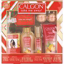 Calgon By Coty Hawaiin Ginger Fragance Mist 2 Oz & Bubble Bath 4.3 Oz & Bath Beads 3.5 Oz & Body Cream 4.0 Oz  & 2 Bath Fizzies And Lu,Gga