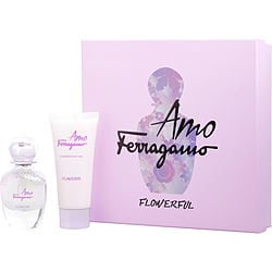 Amo Ferragamo Flowerful By Salvatore Ferragamo Edt Spray 1.7 Oz & Body Lotion