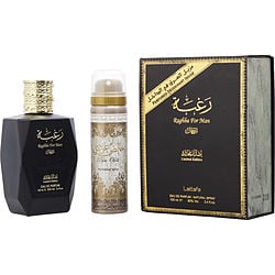 Lattafa Raghba Man By Lattafa Eau De Parfum Spray 3.4 Oz & Deodorant Spray